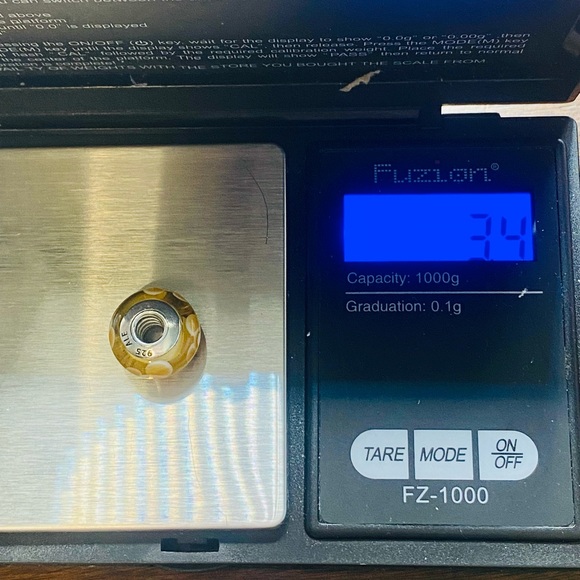 EUC Pandora 790645 Sterling Silver Pale Orange Flowers for You Murano Glass Bead - Picture 7 of 7